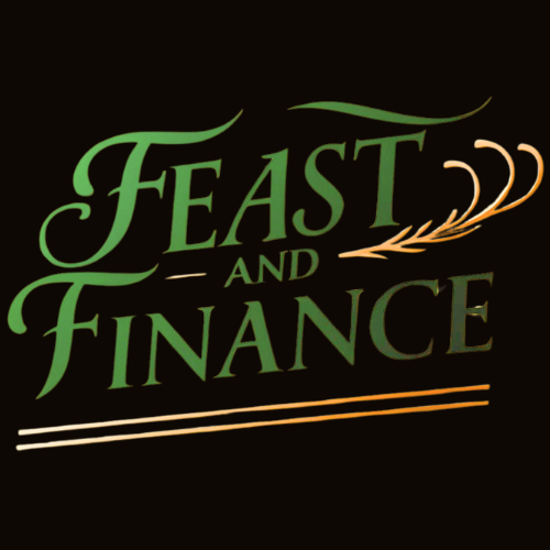 Feast and Finance Logo - green writing, gold swoosh, black background. Feast & Finance or F&F or F$F is a women-led, Black-owned, veteran-founded community organization based in Northern California with a branch in Detroit. We empower women through financial education, wealth-building events, and collaboration.